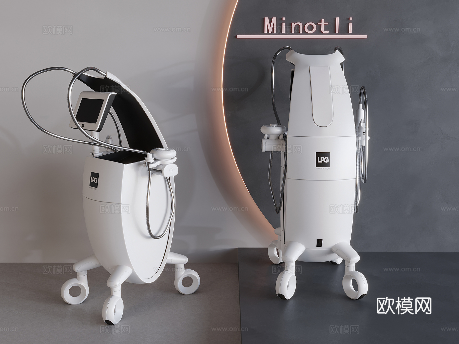 美体瘦身塑形仪器 美容院体肌管理仪器3d模型