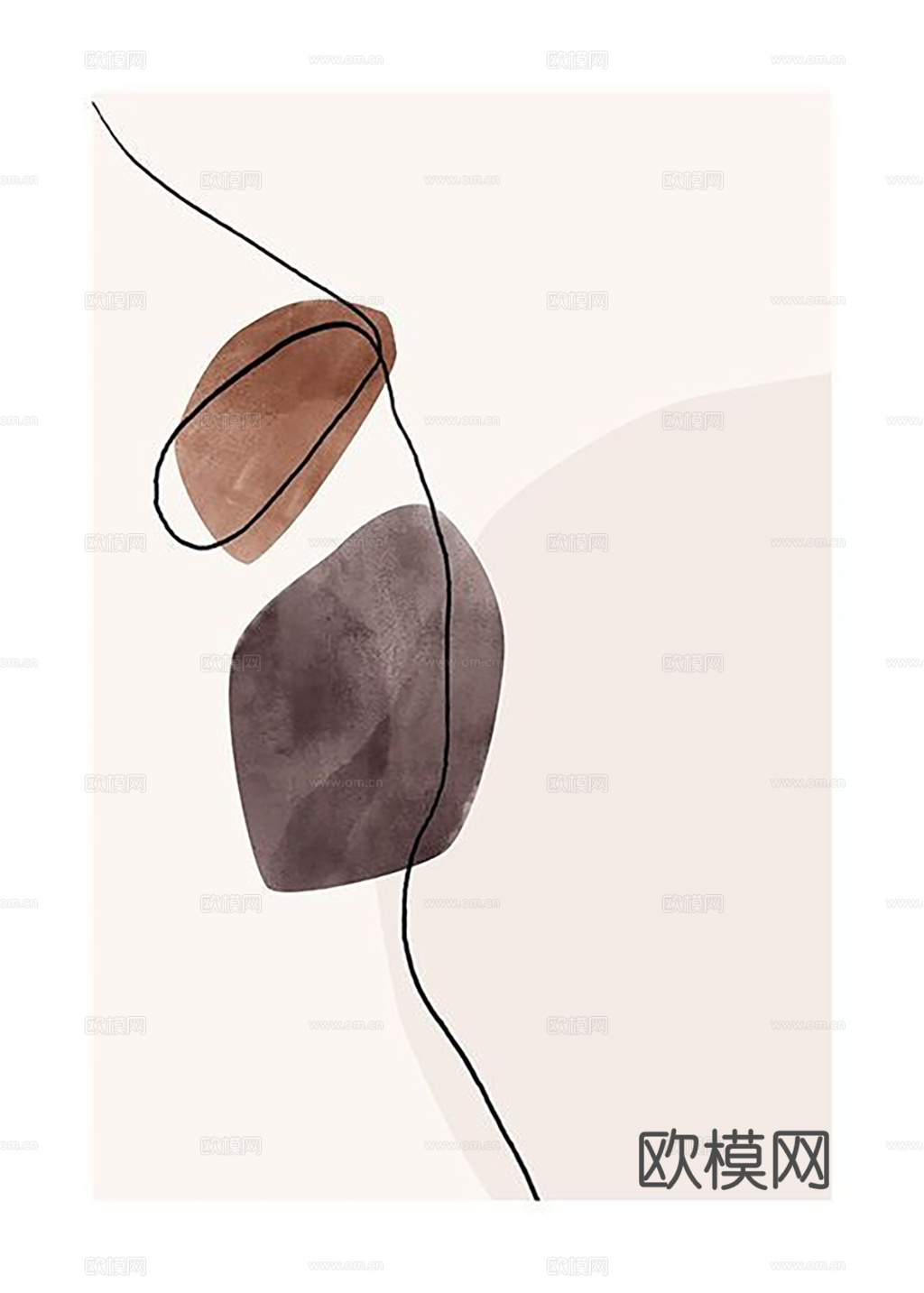 现代新中式装饰画 现代艺术装饰画