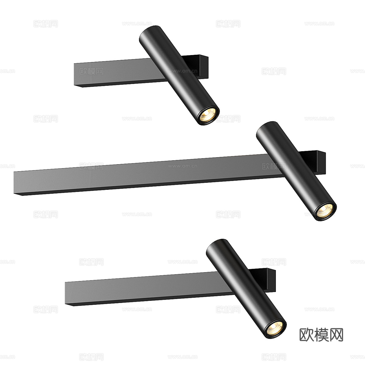 现代极简金属壁灯 阅读灯3d模型