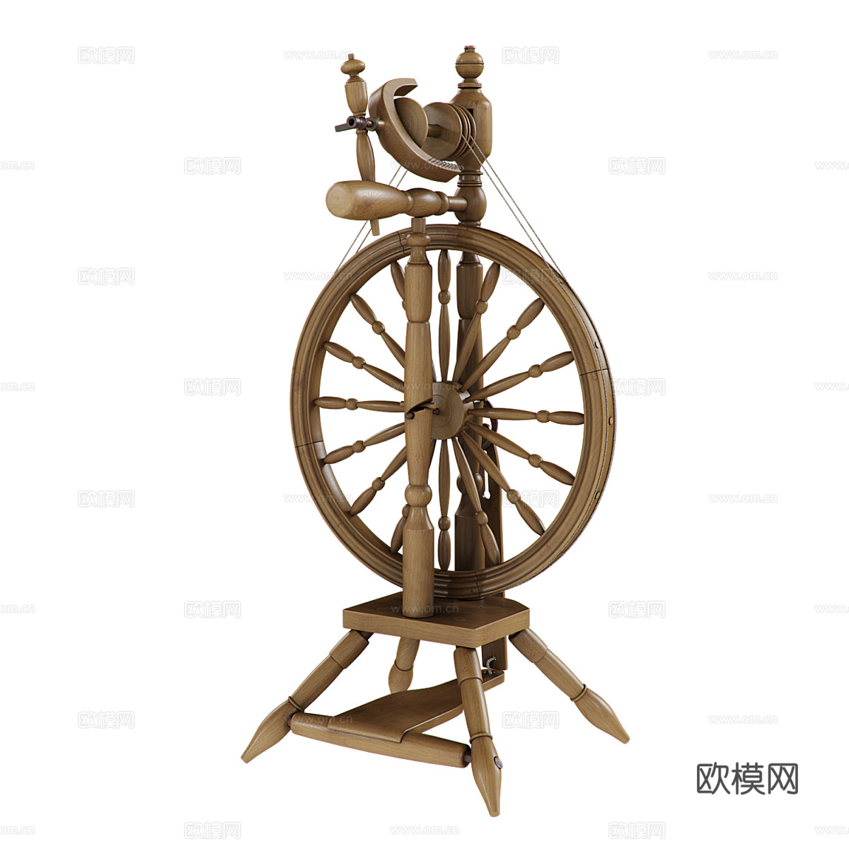 纺车3d模型下载（渲染图2）