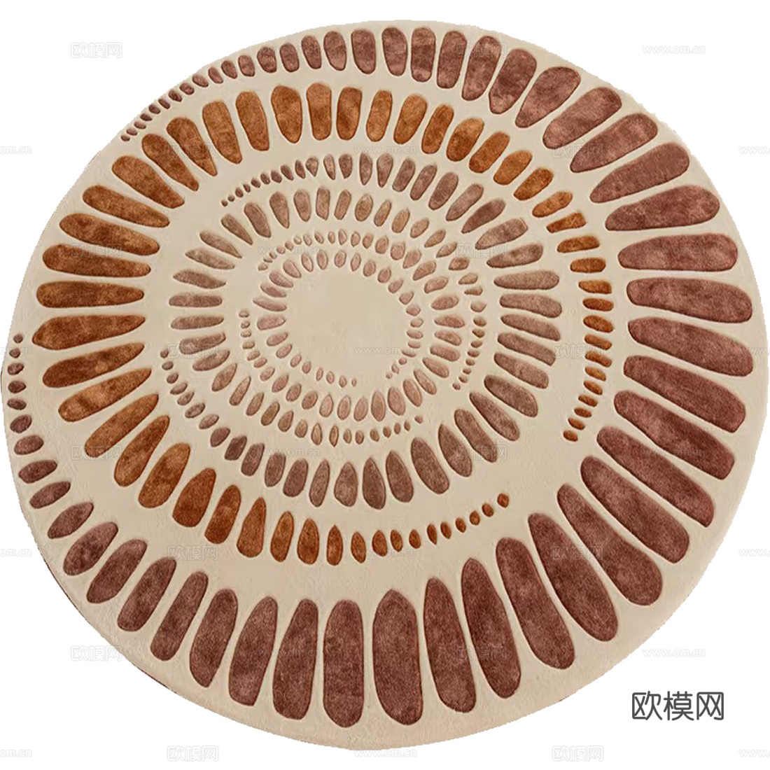 中古风地毯 圆形地毯