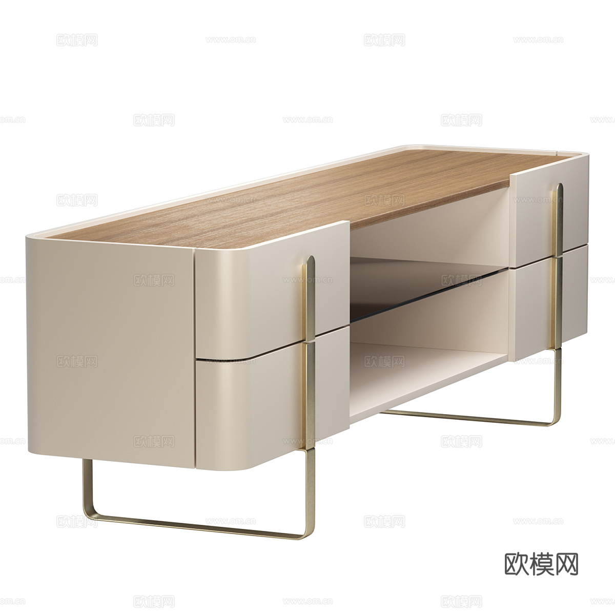 现代轻奢电视柜3d模型