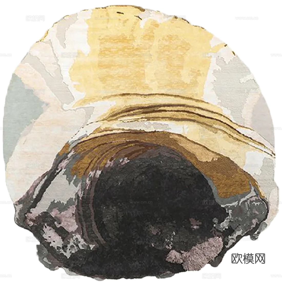 现代风异形艺术地毯