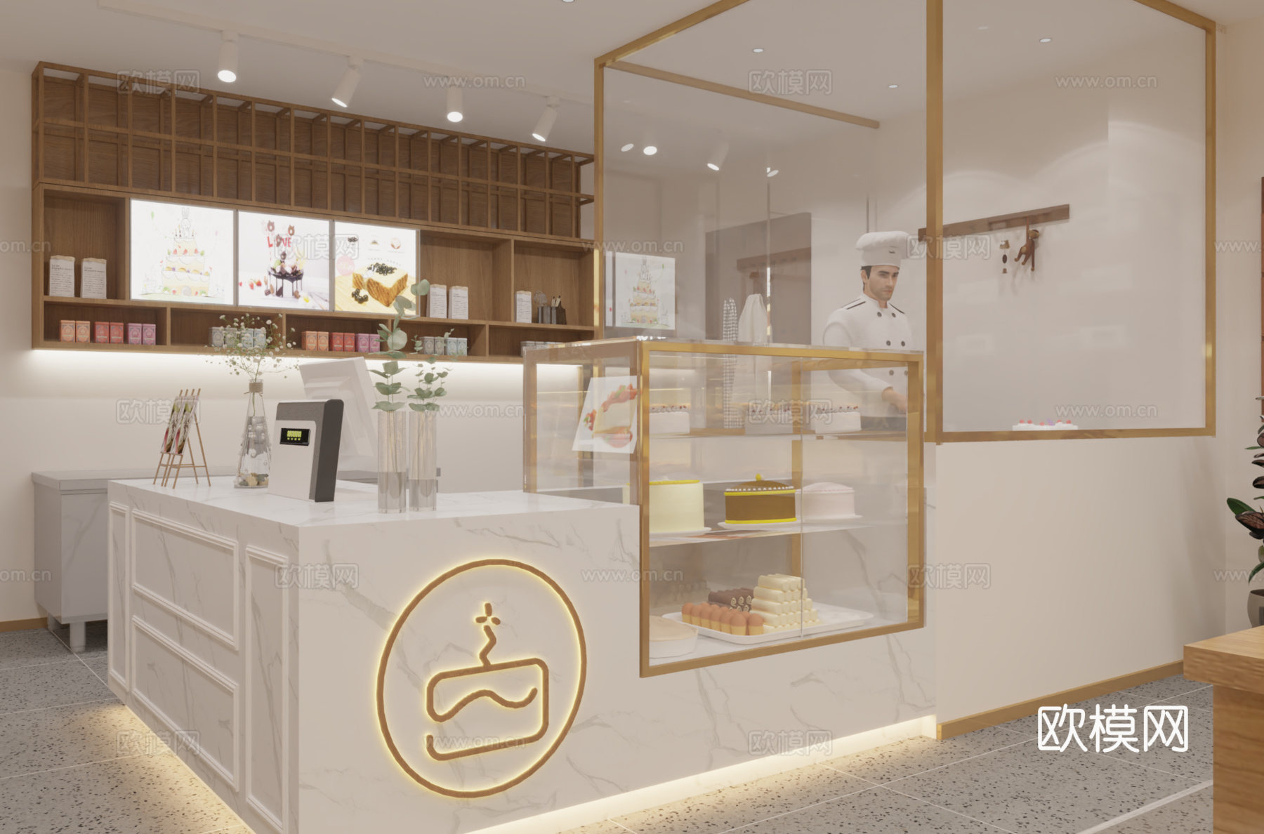 面包烘焙店3d模型