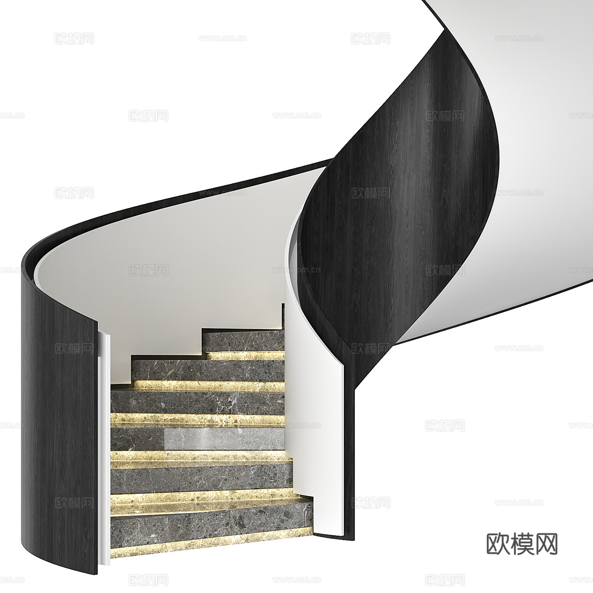 现代螺旋楼梯3d模型