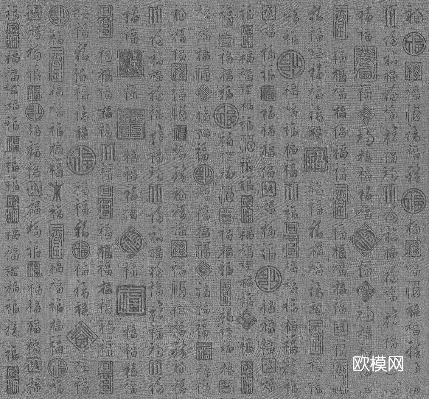 无缝灰色福字墙纸