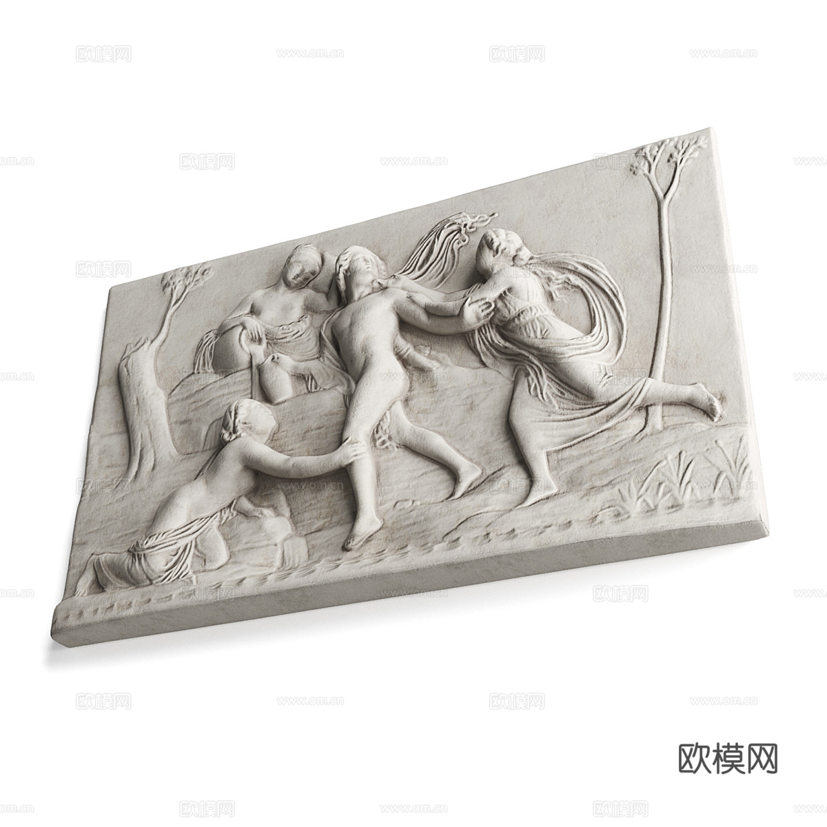 欧式法式罗马墙浮雕3d模型