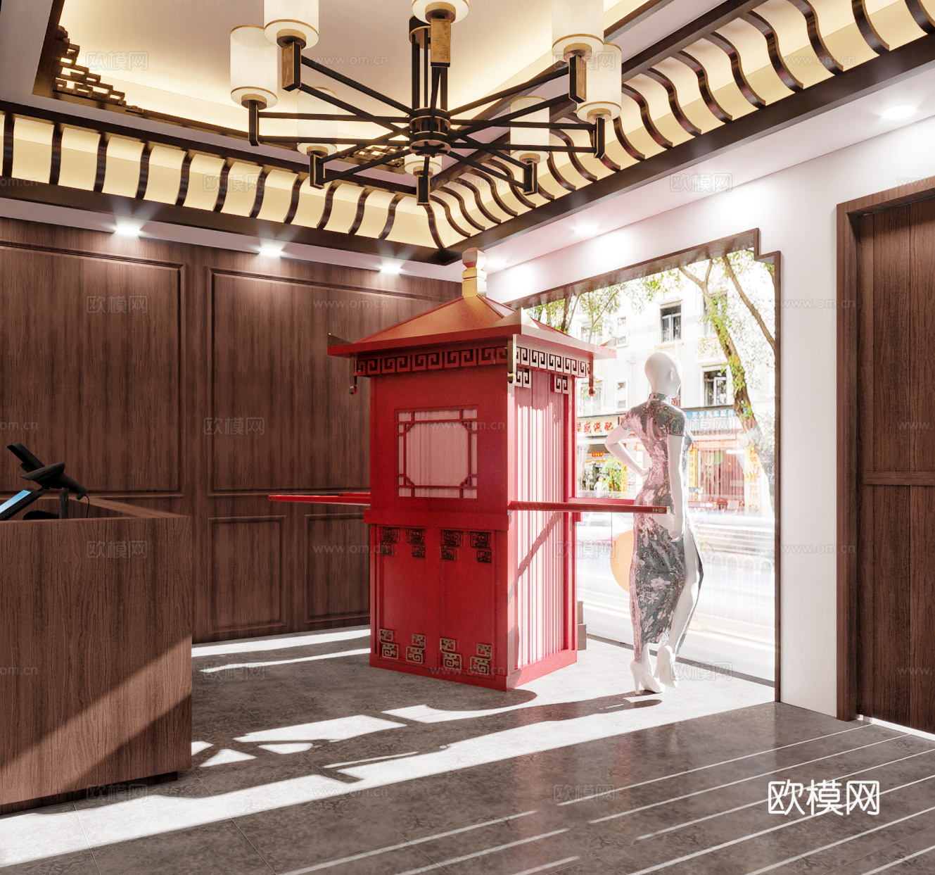 旗袍服装店3d模型