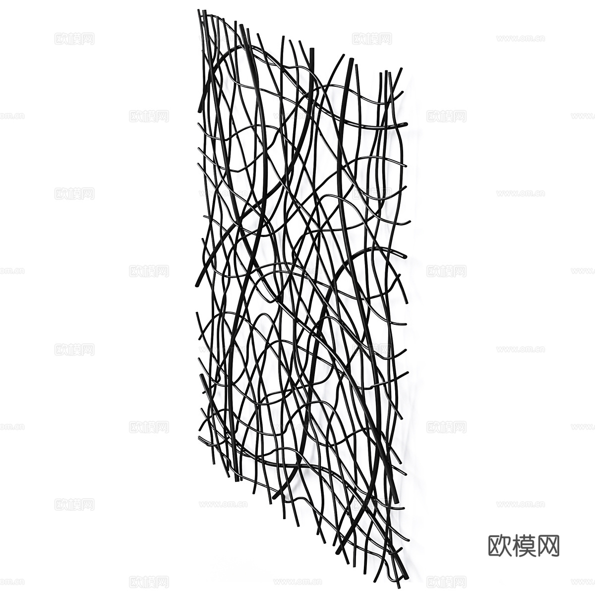 现代极简 Wayfair 抽象几何墙饰3d模型