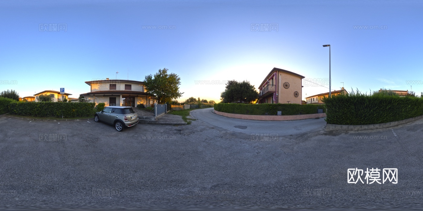 乡村日落HDR 街道HDR 黄昏HDR 配楼HDR 公园