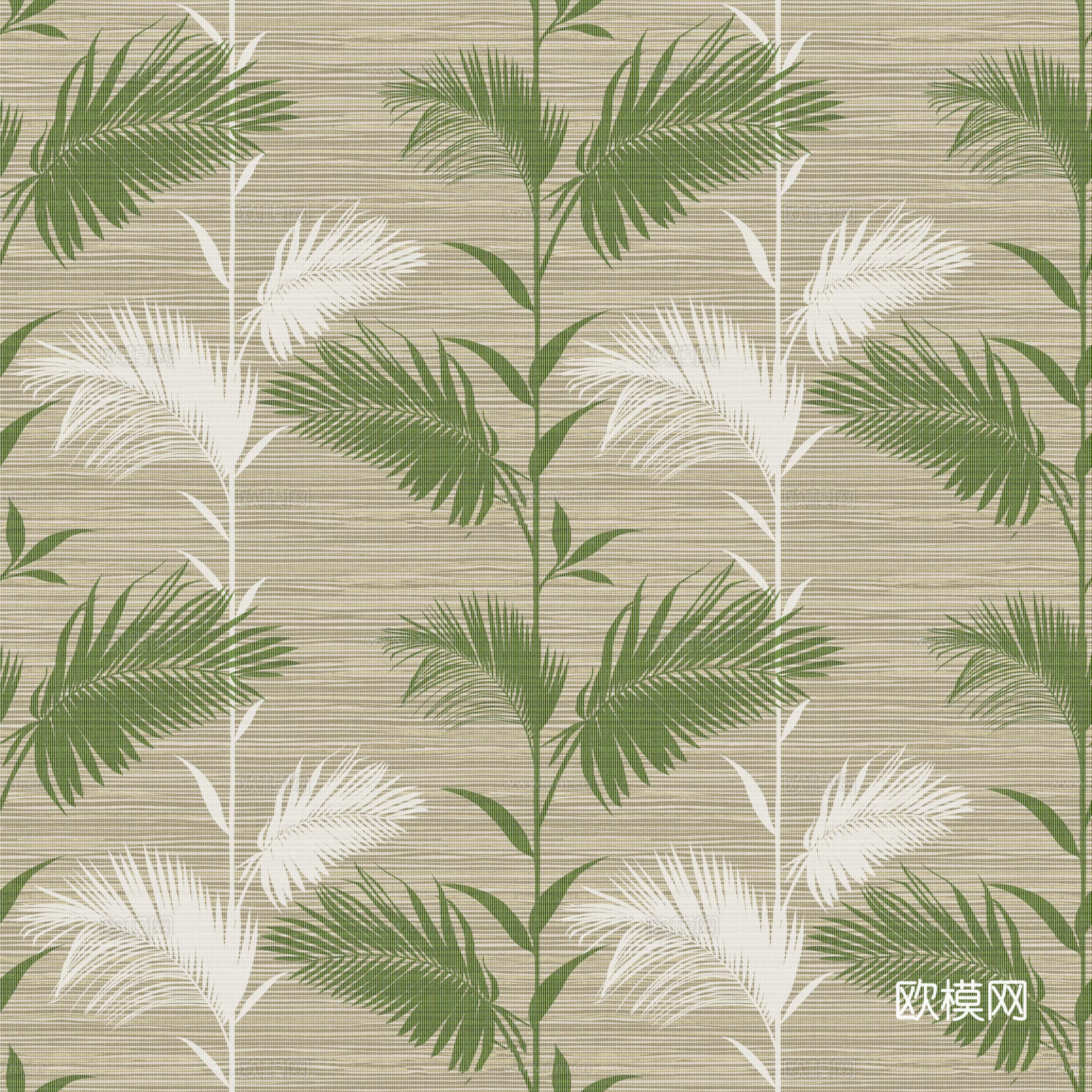 无缝植物叶子墙纸墙布