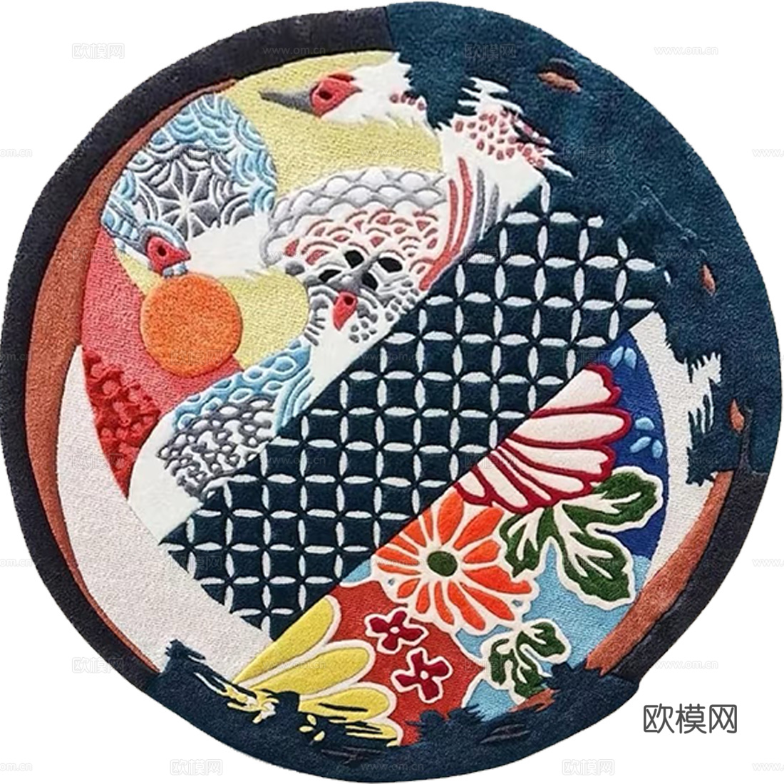 新中式圆形地毯