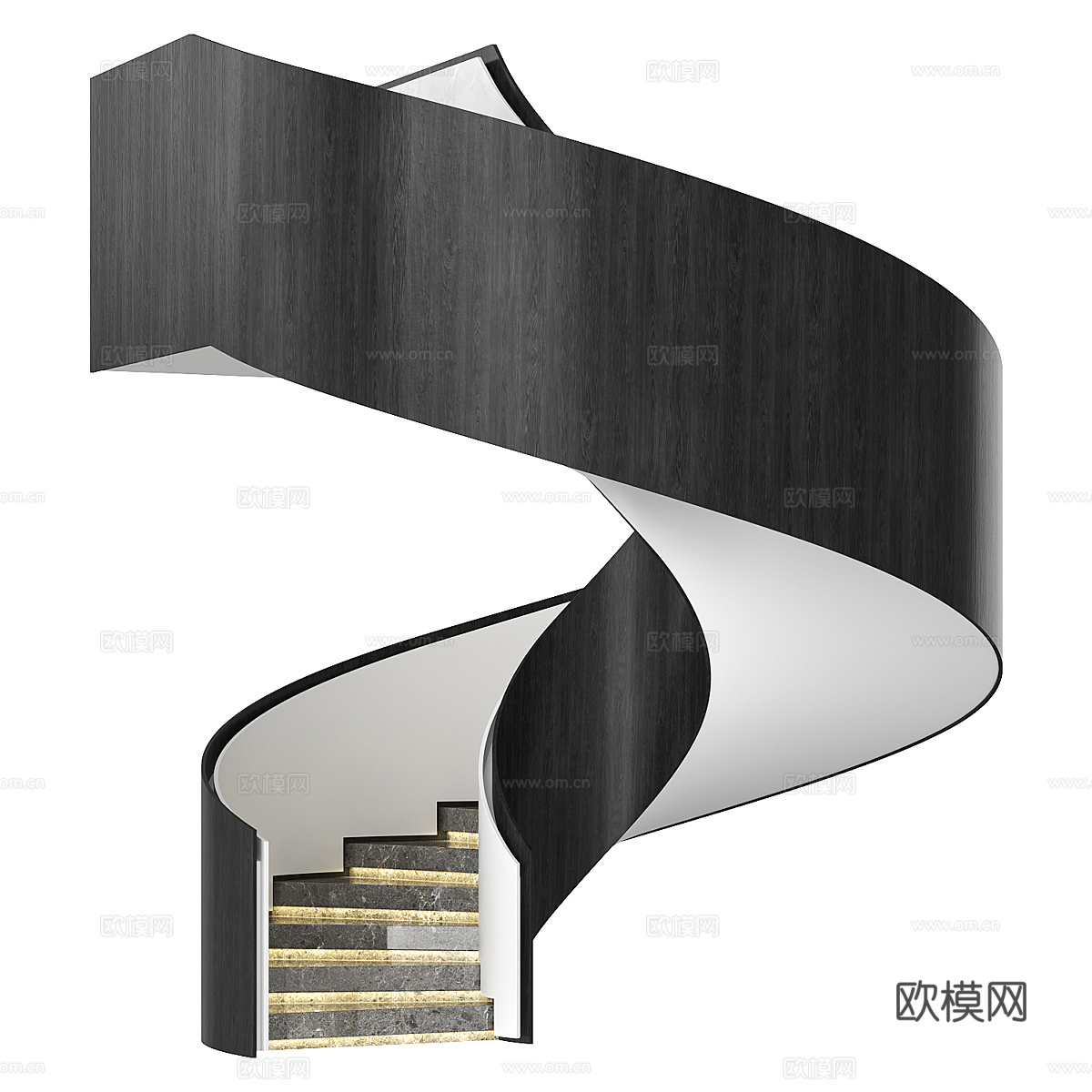 现代螺旋楼梯3d模型