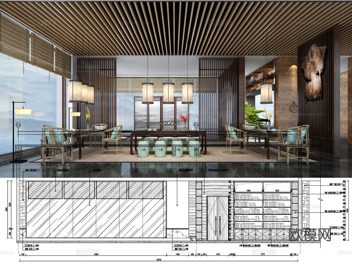 湖北洪湖金湾酒店公区施工图cad施工图