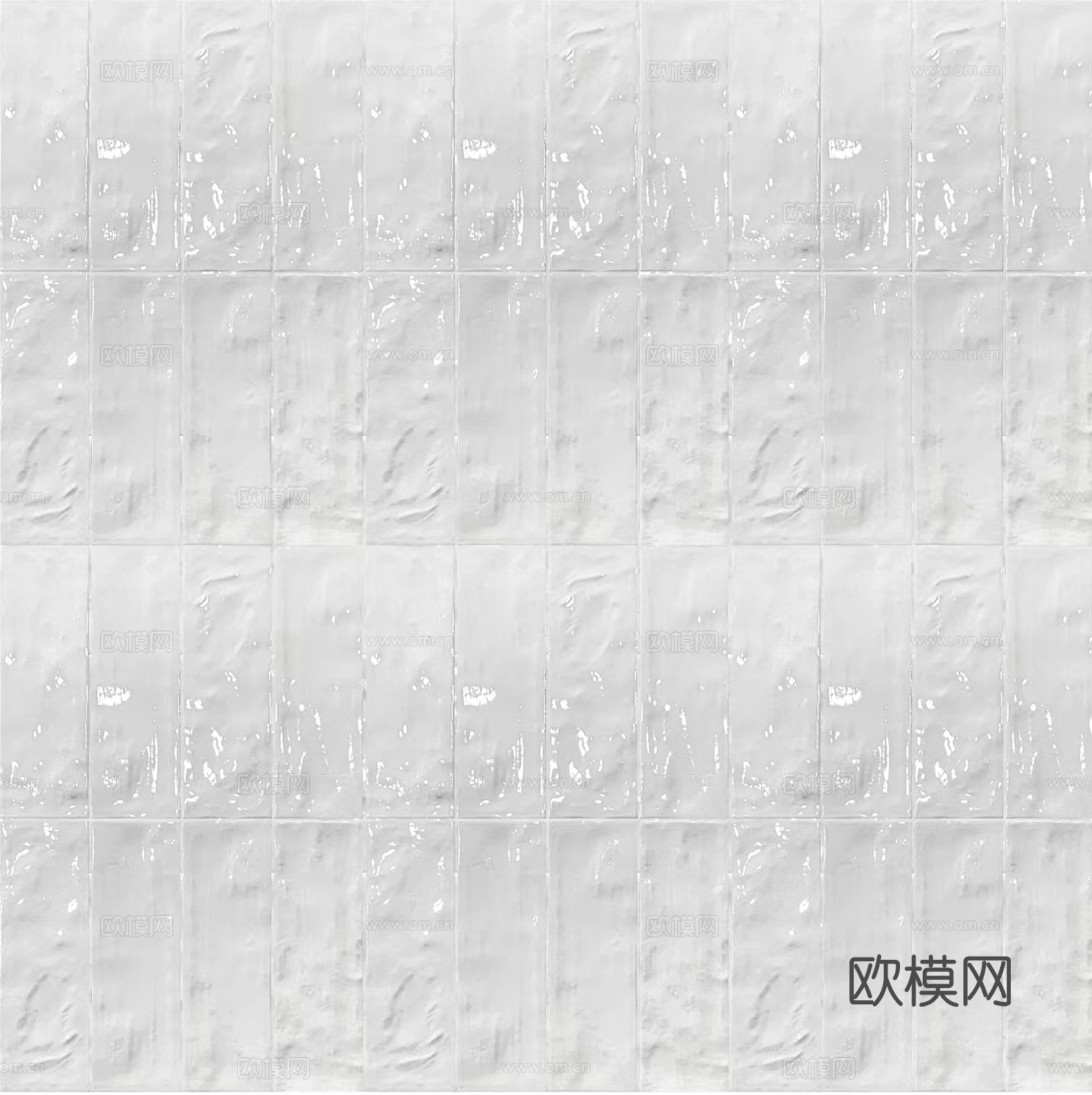 无缝白色长条砖