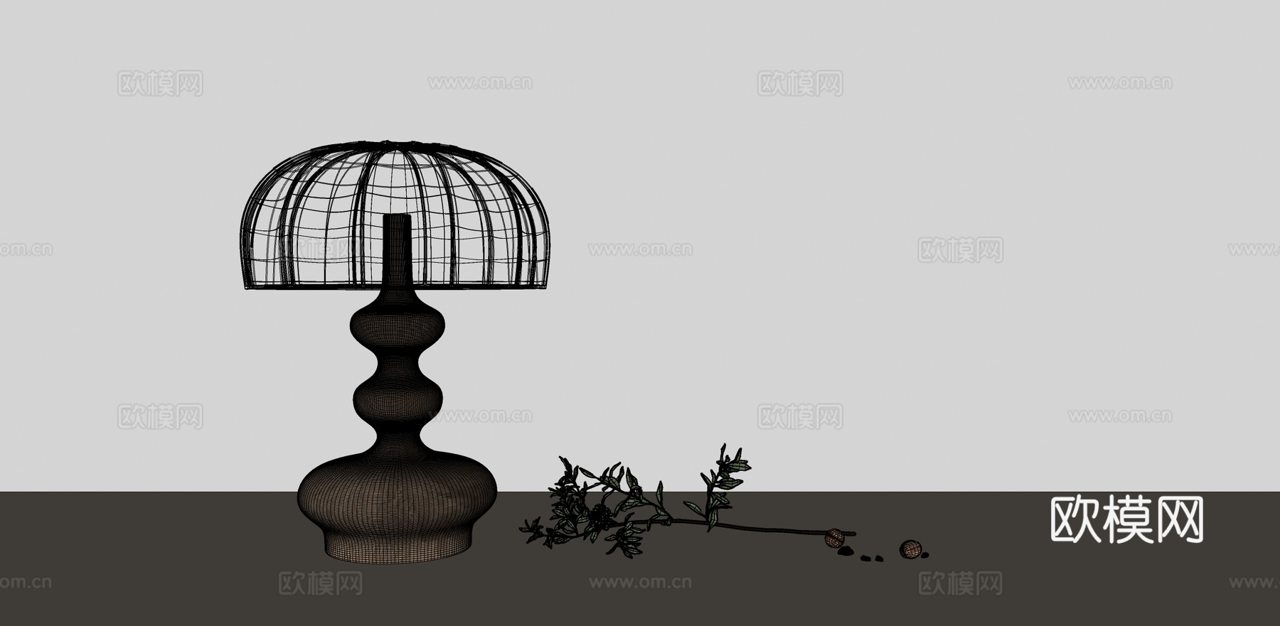 台灯su模型下载（渲染图2）