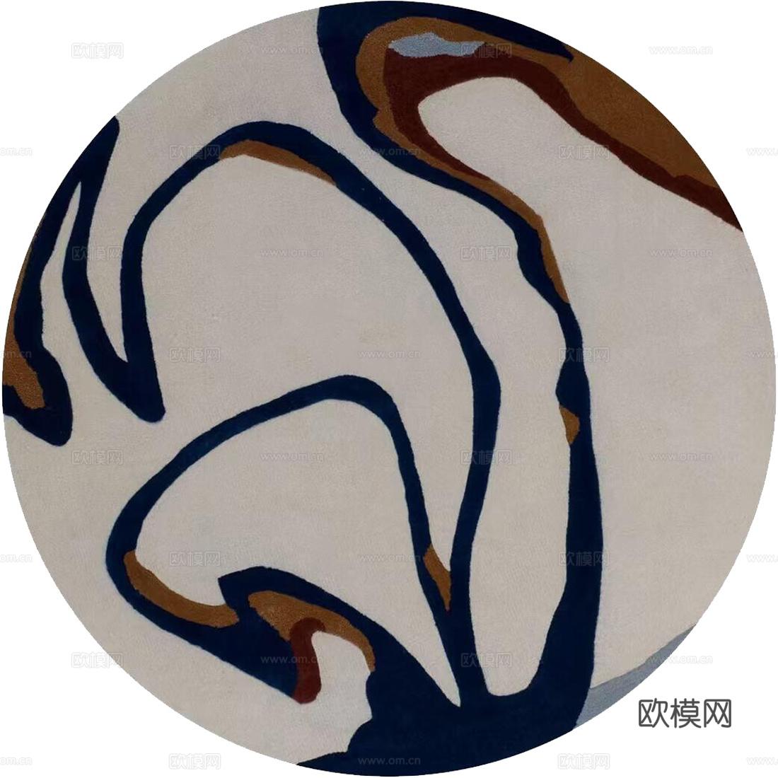 现代风圆形地毯