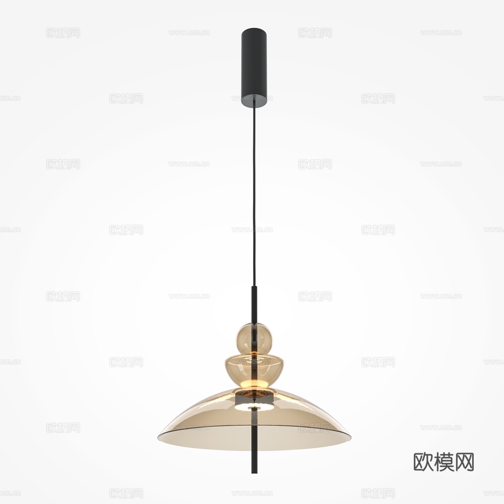 现代玻璃吊灯3d模型