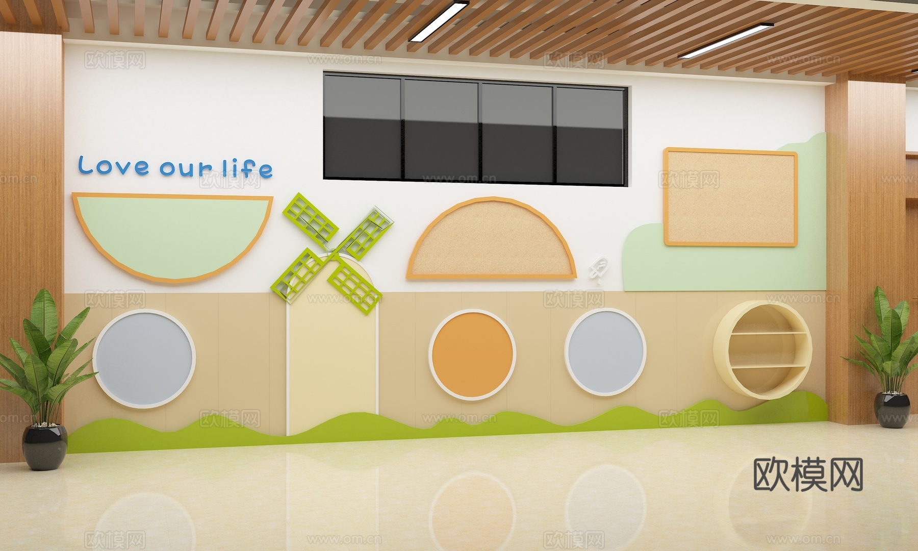 大厅幼儿园3d模型