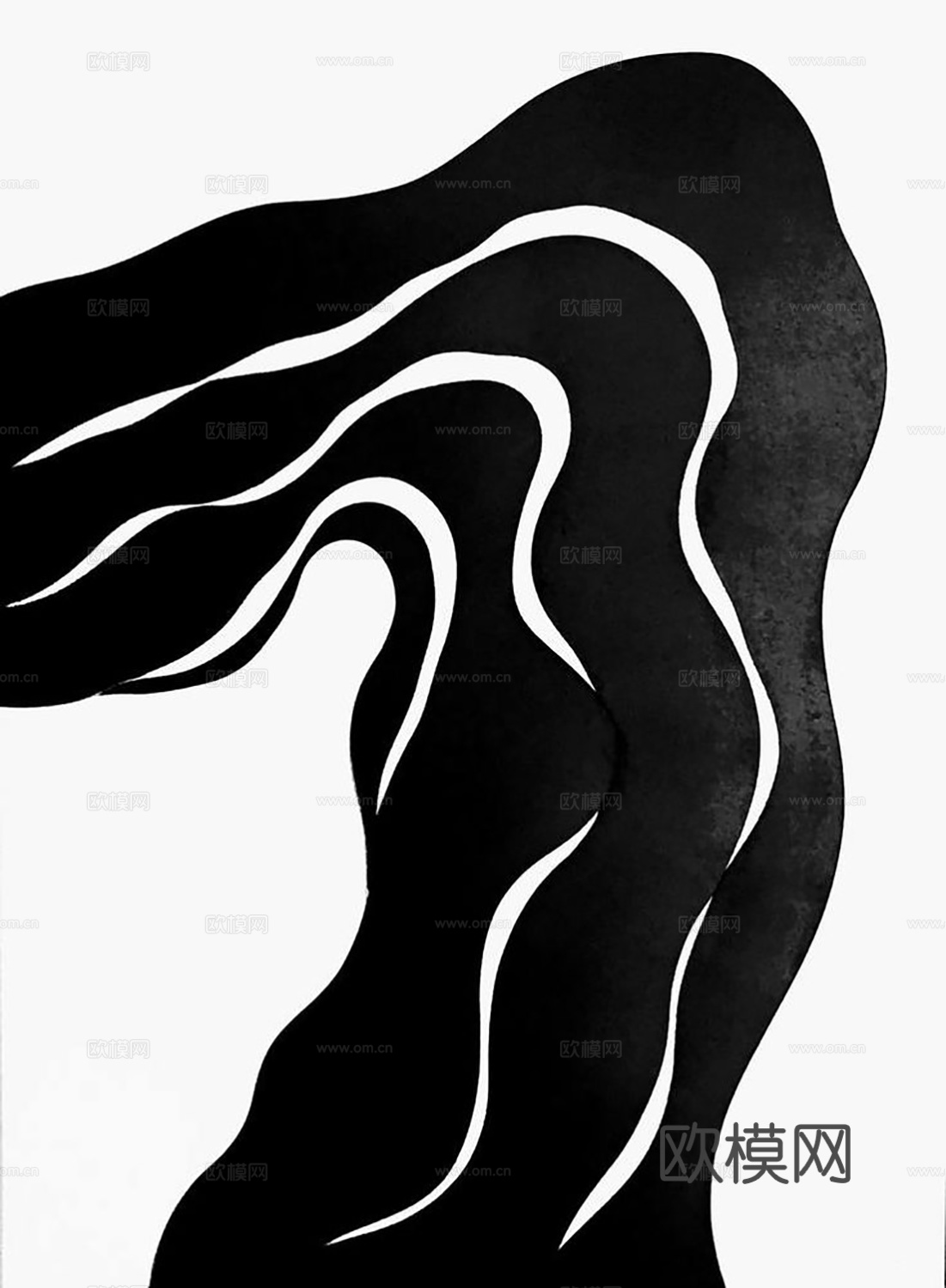现代抽象画  肌理挂画  艺术挂画  黑白挂画