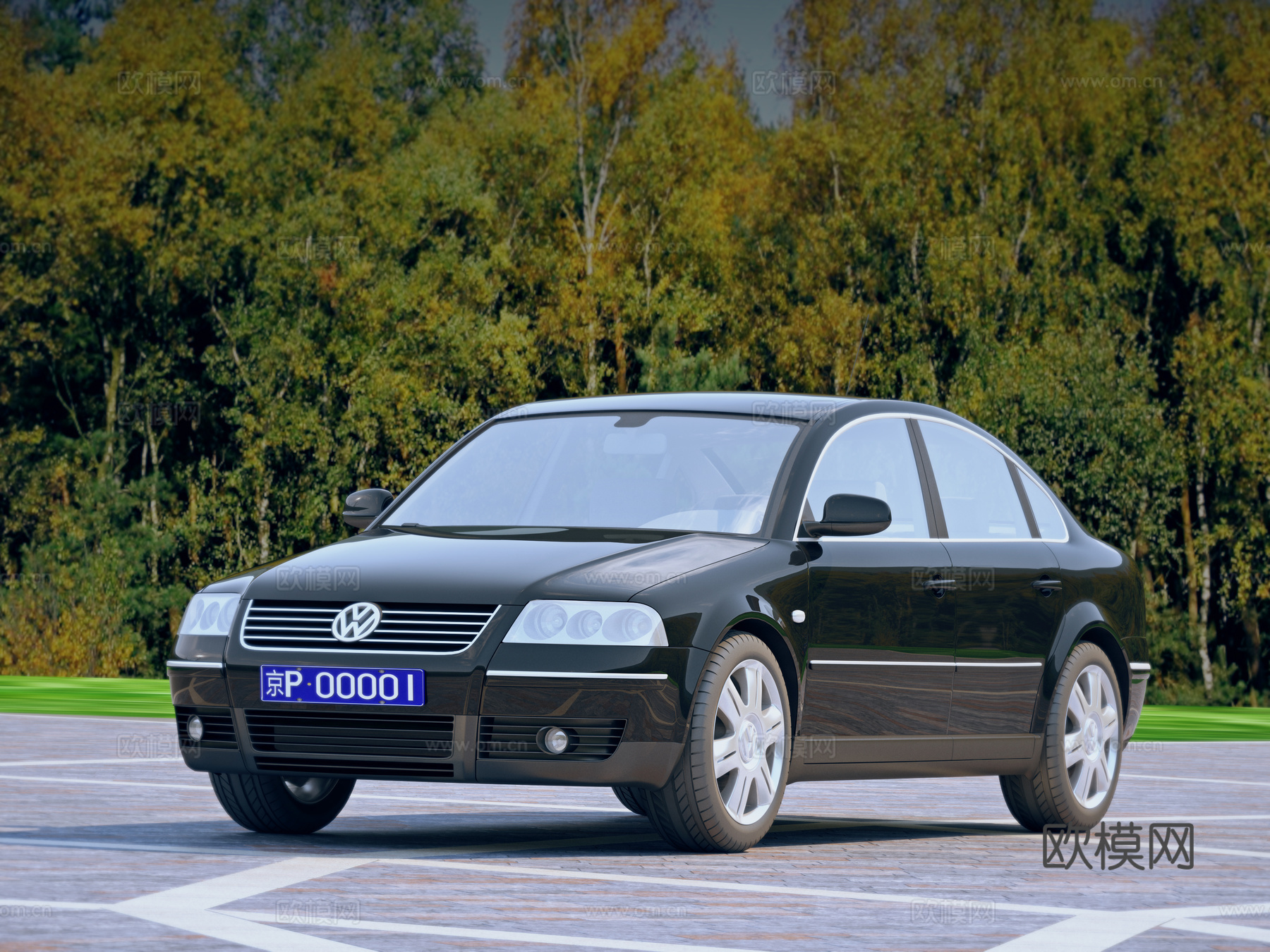 大众帕萨特汽车3d模型