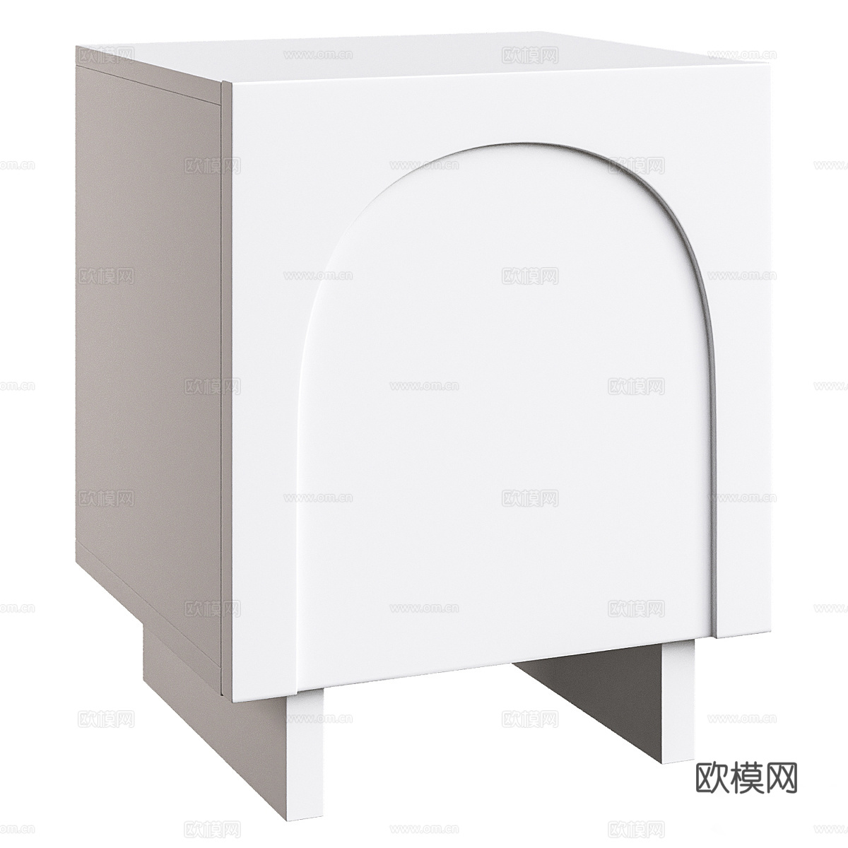 现代奶油风电视柜3d模型