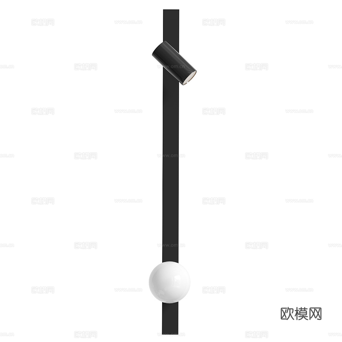 现代意式极简长条壁灯3d模型