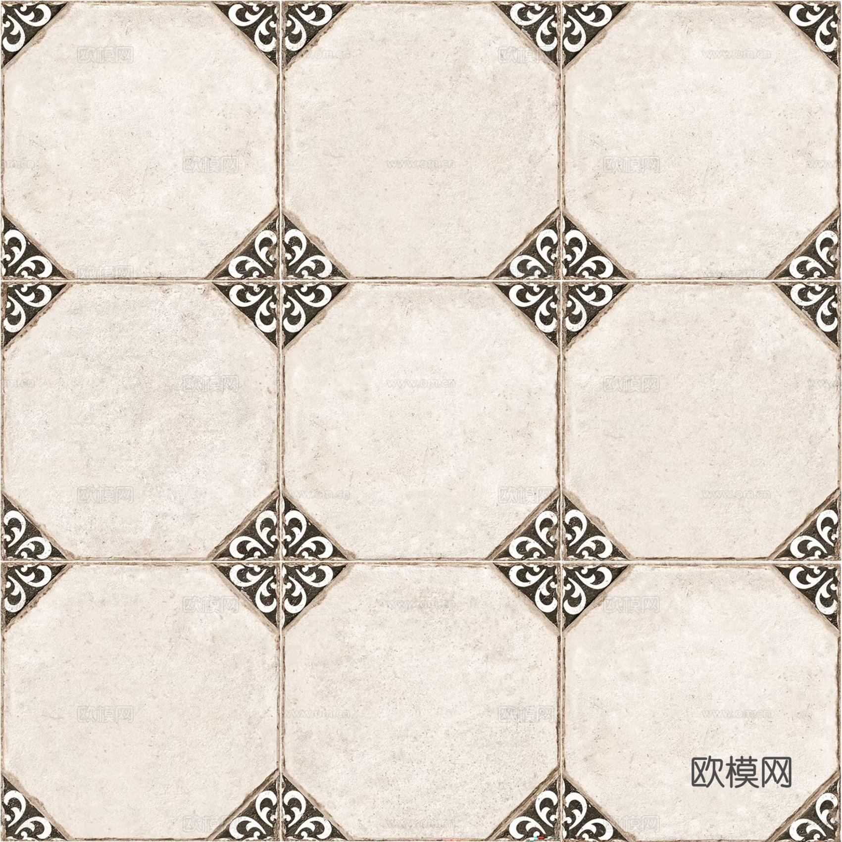 无缝磨砂复古花纹花砖