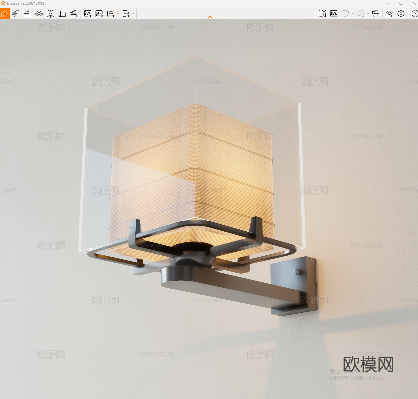 现代新中式壁灯 古典壁灯su模型