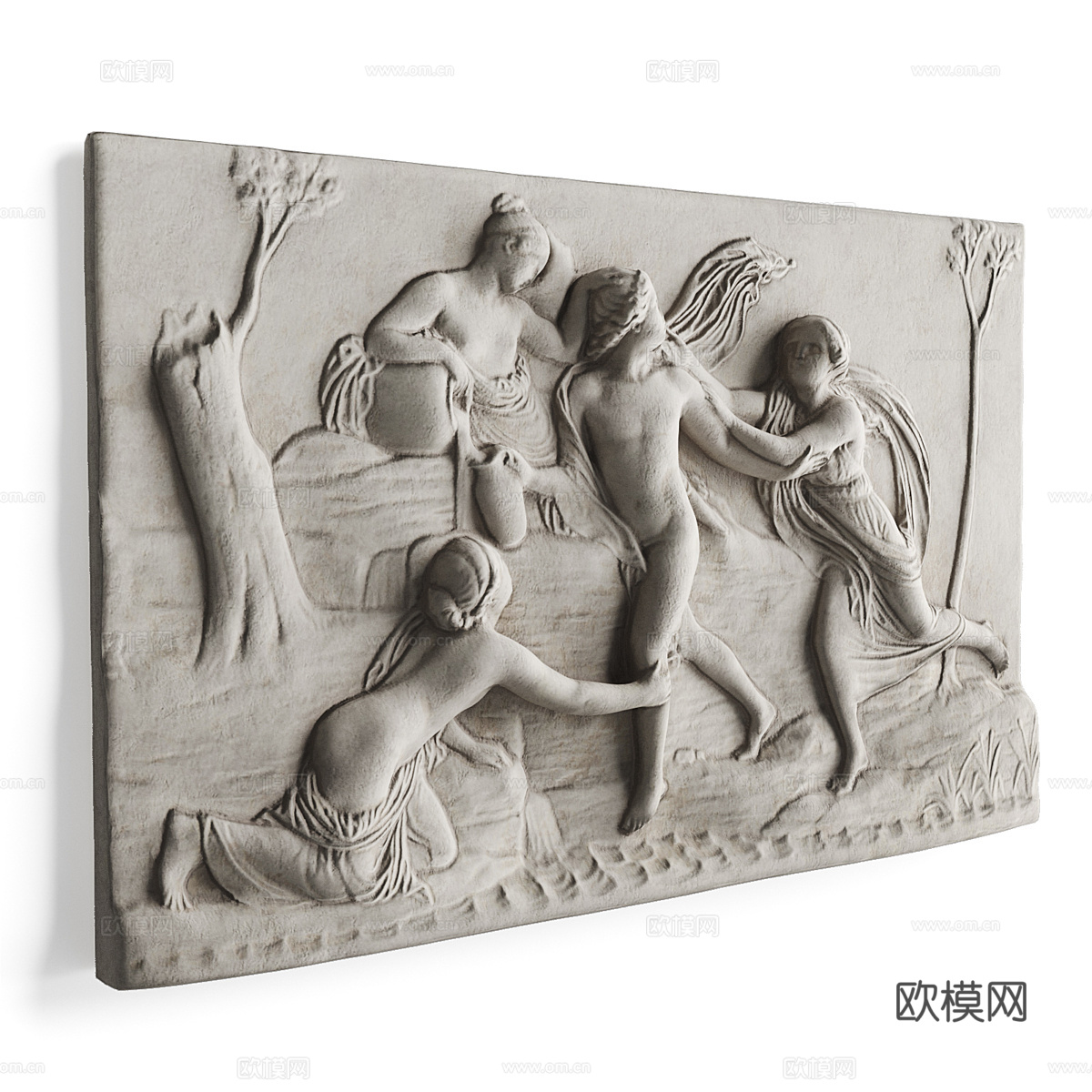 欧式法式罗马墙浮雕3d模型
