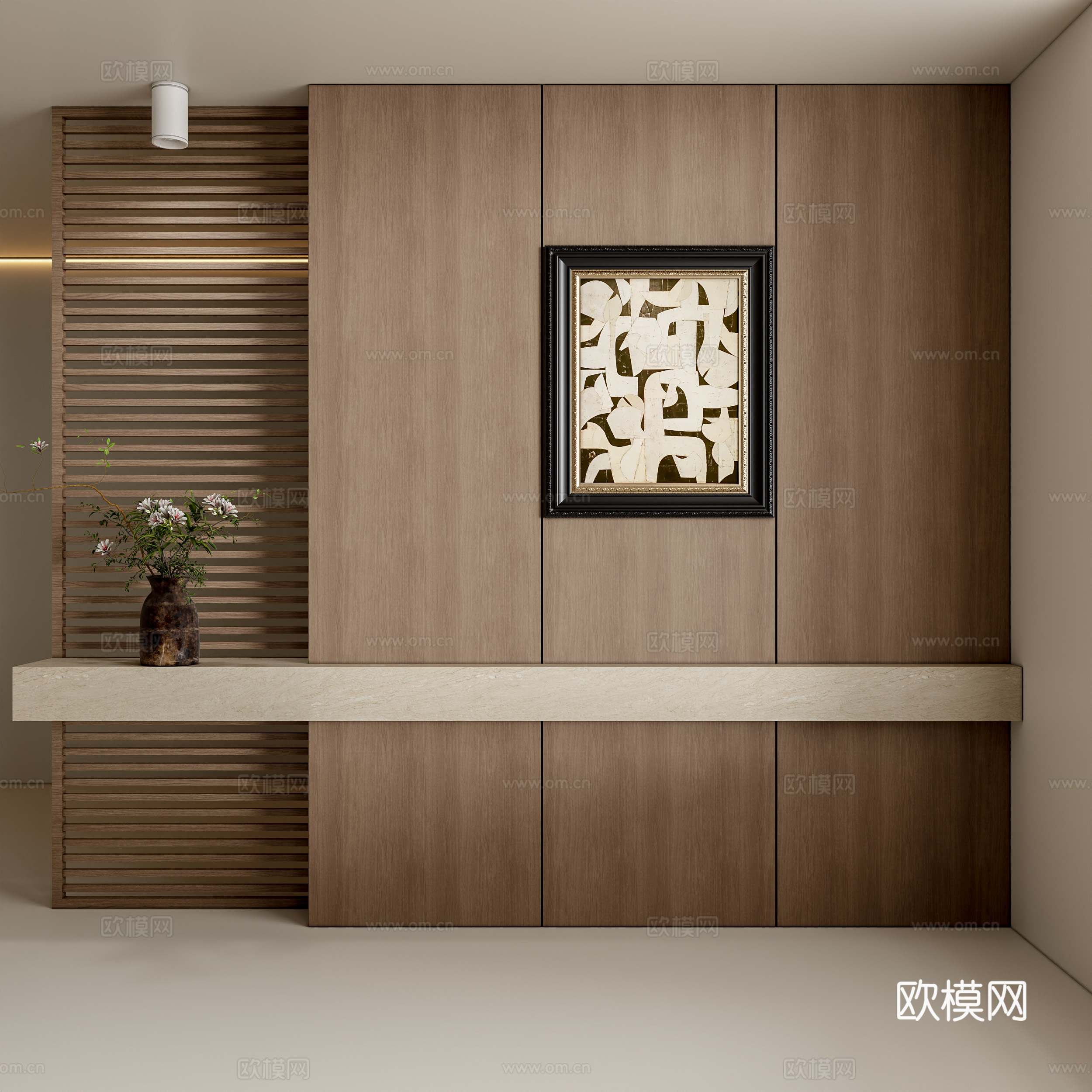 中古风客厅su模型