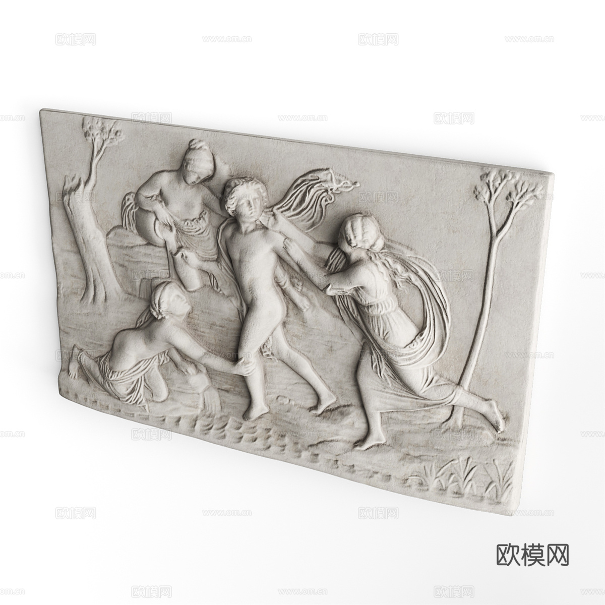 欧式法式罗马墙浮雕3d模型