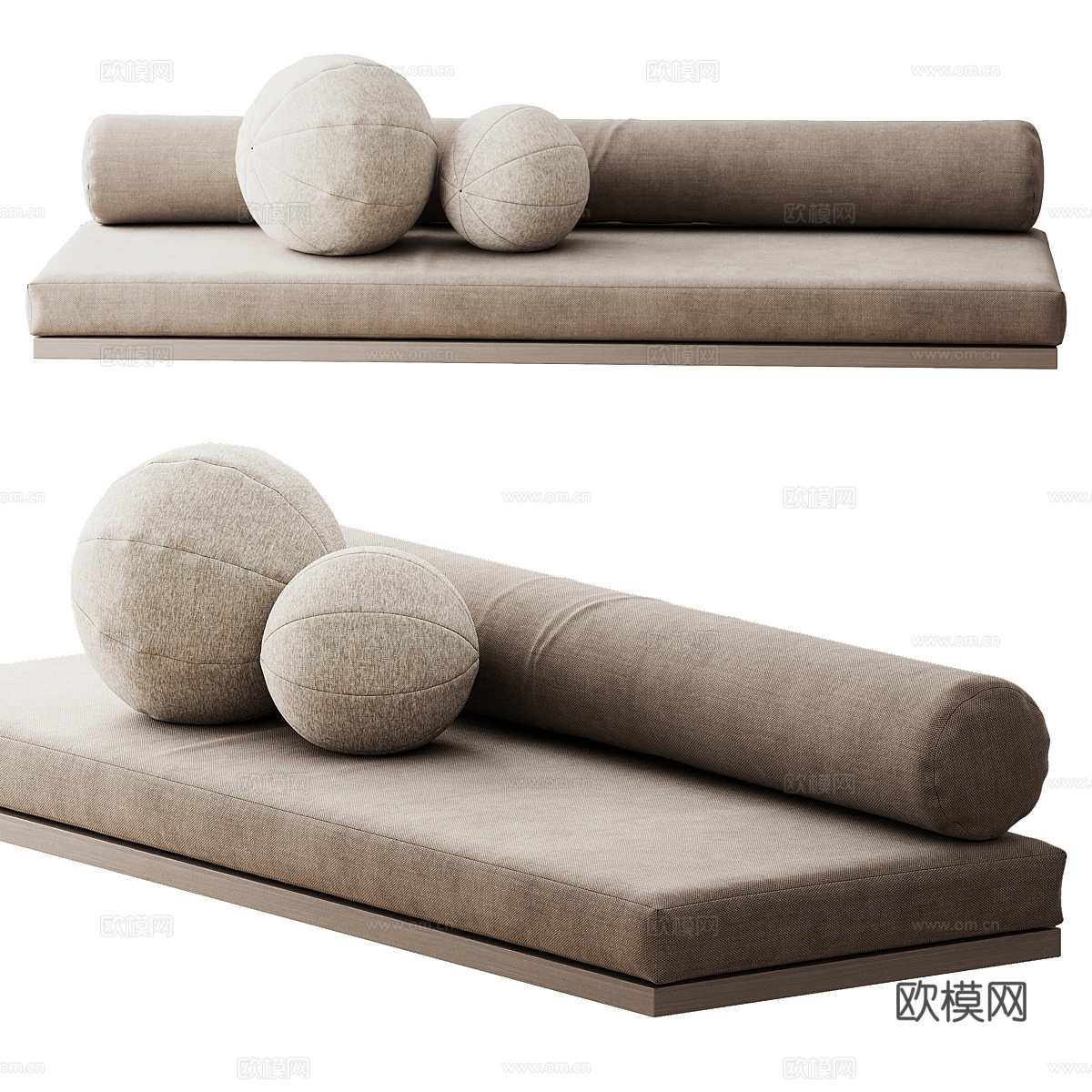 侘寂飘窗垫3d模型