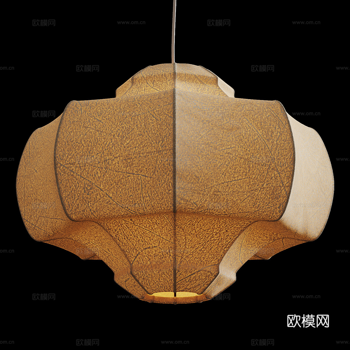 新中式侘寂 Viscontea 羊皮纸装饰吊灯3d模型