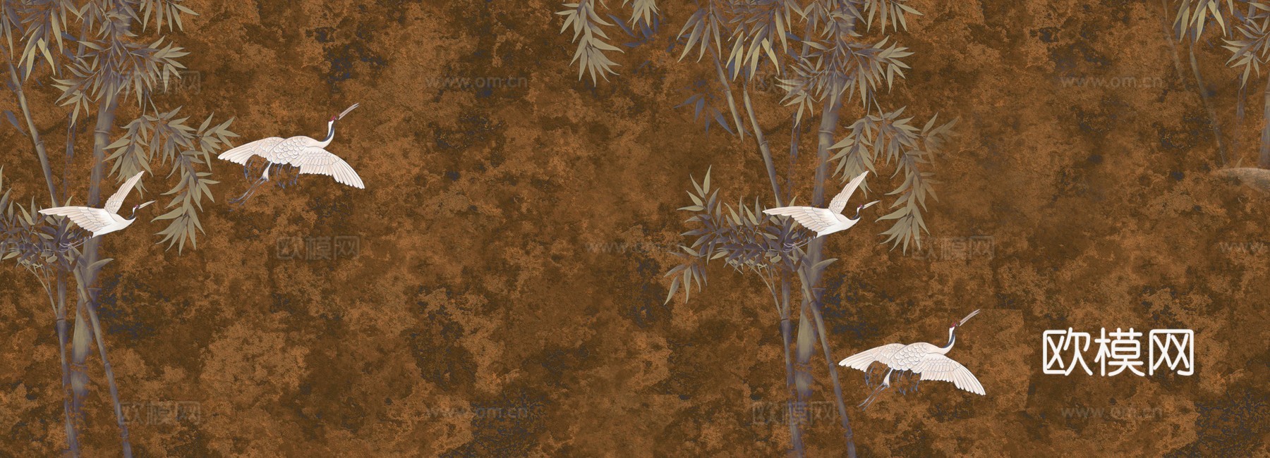 现代水墨壁纸 现代壁画 中式壁画 风景刻画