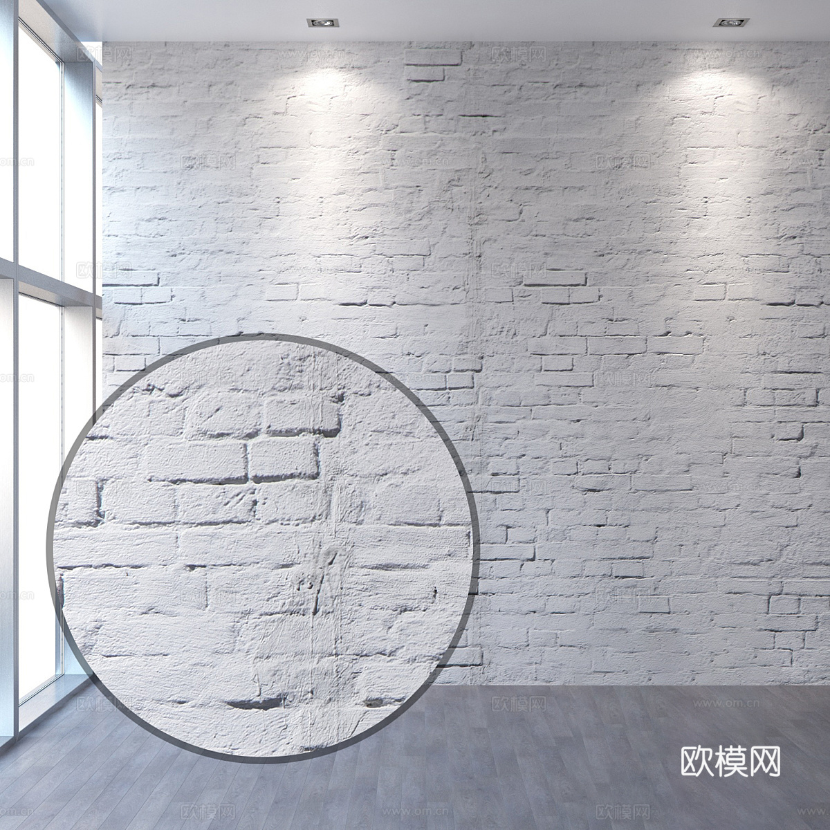 旧砖墙3d模型
