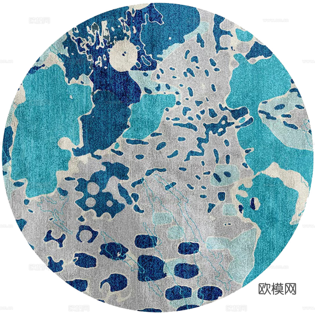 蓝色地毯