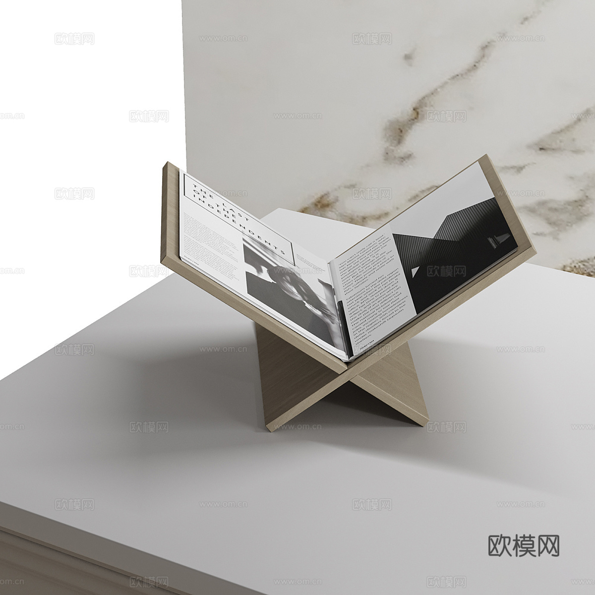 新中式轻奢 前台 接待台3d模型