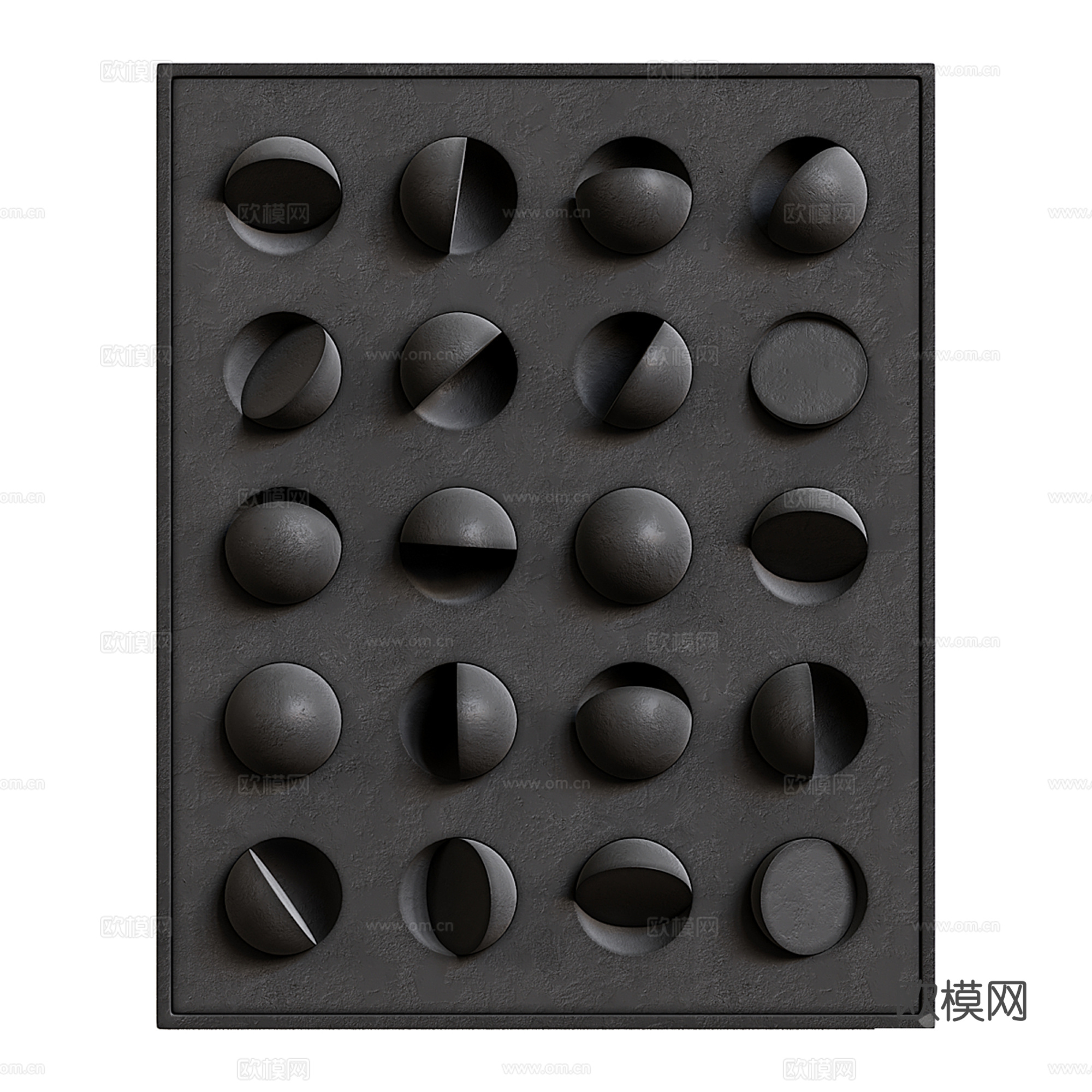 立体挂画su模型