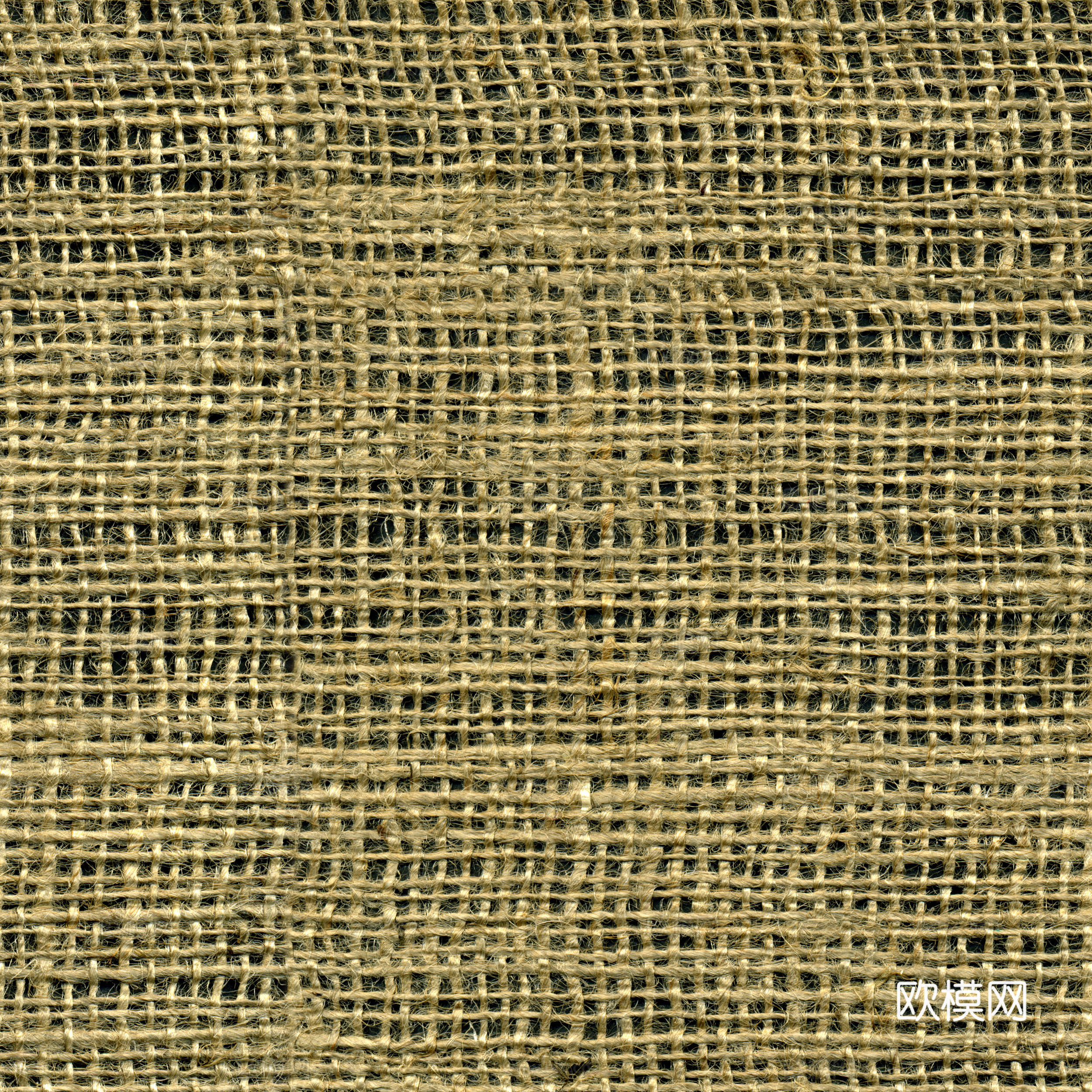 亚麻布  布纹  黄色亚麻