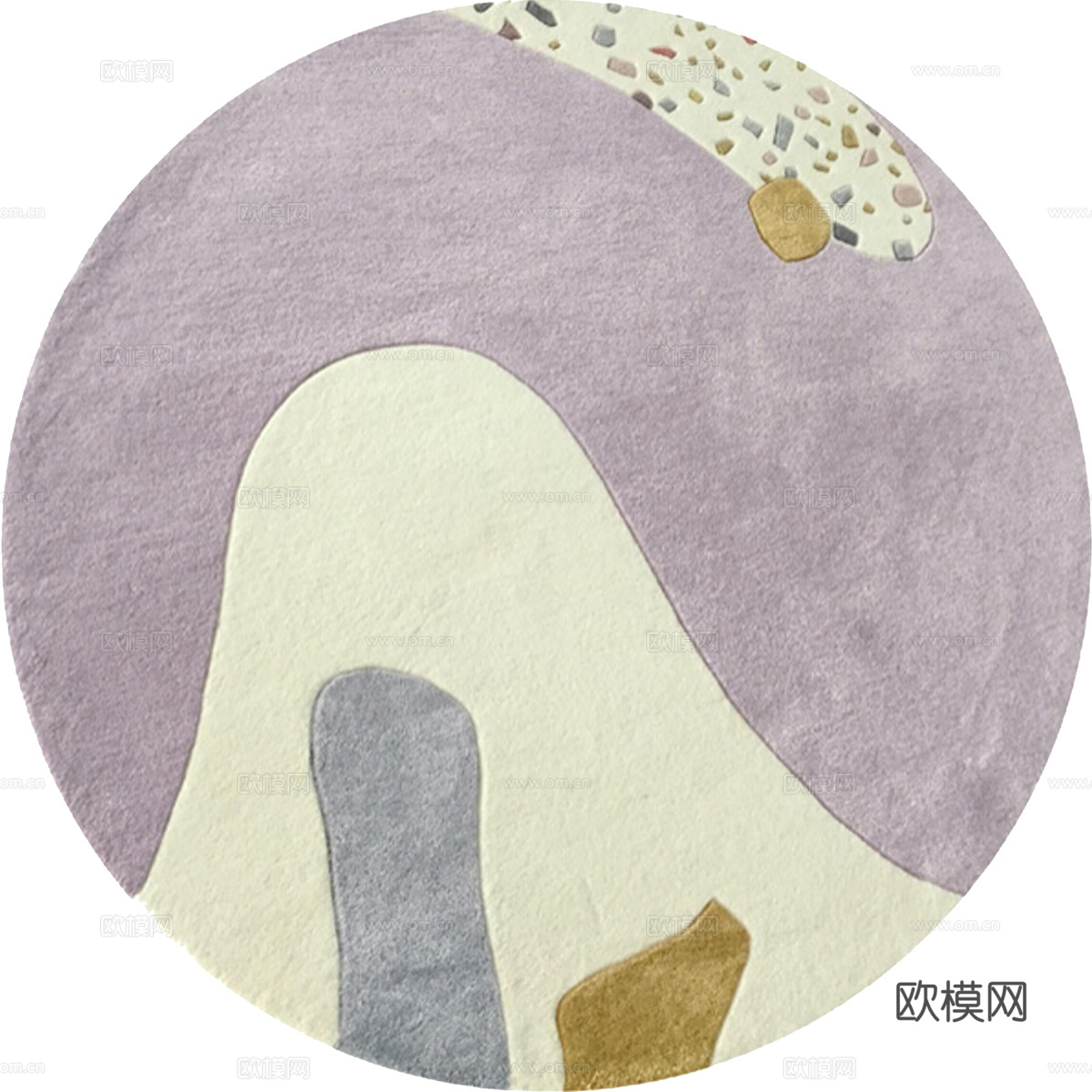 现代风圆形地毯