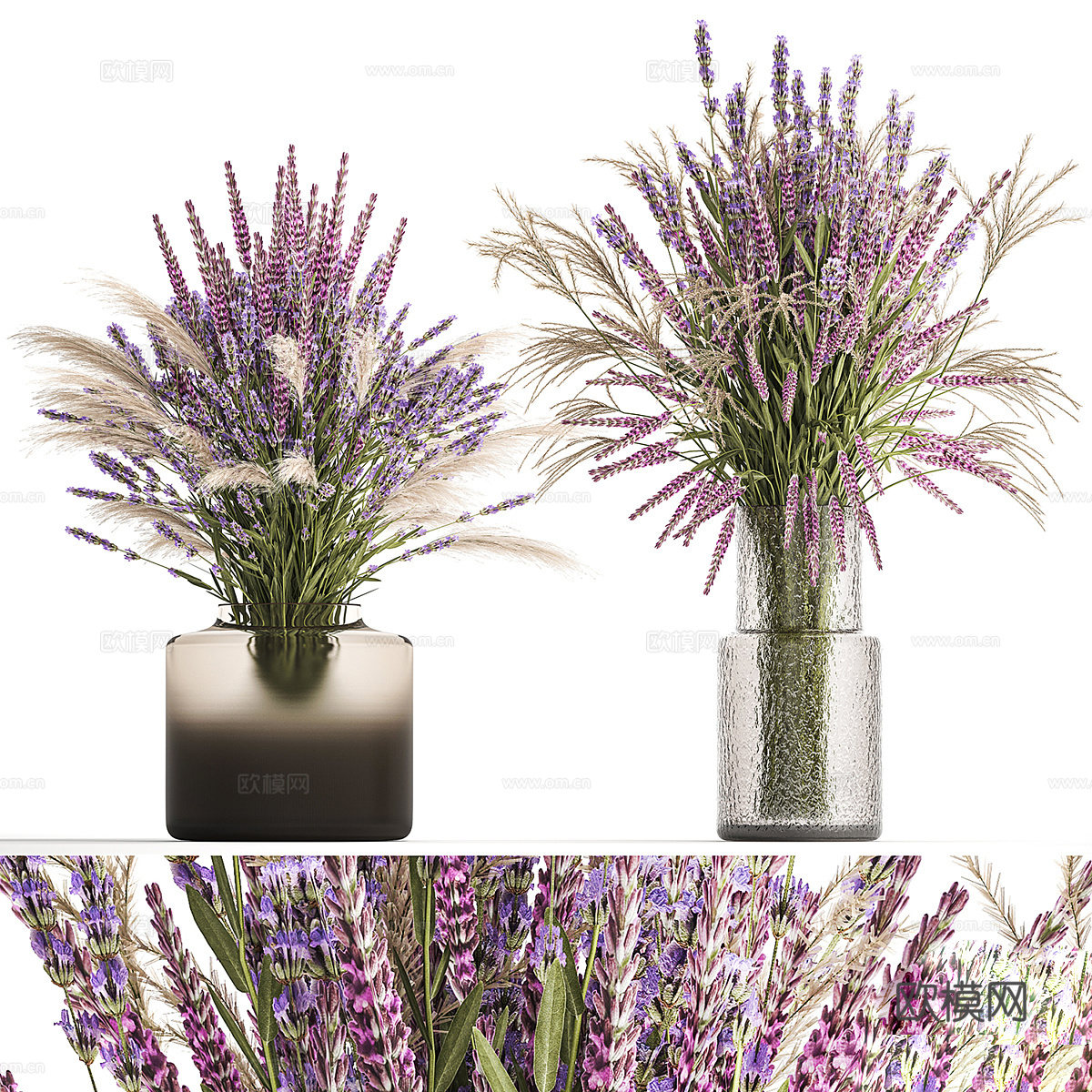 花瓶花卉3d模型下载