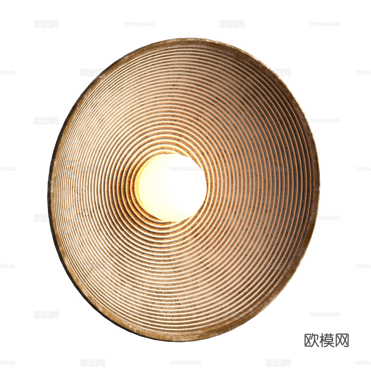 新中式侘寂圆盘装饰壁灯3d模型