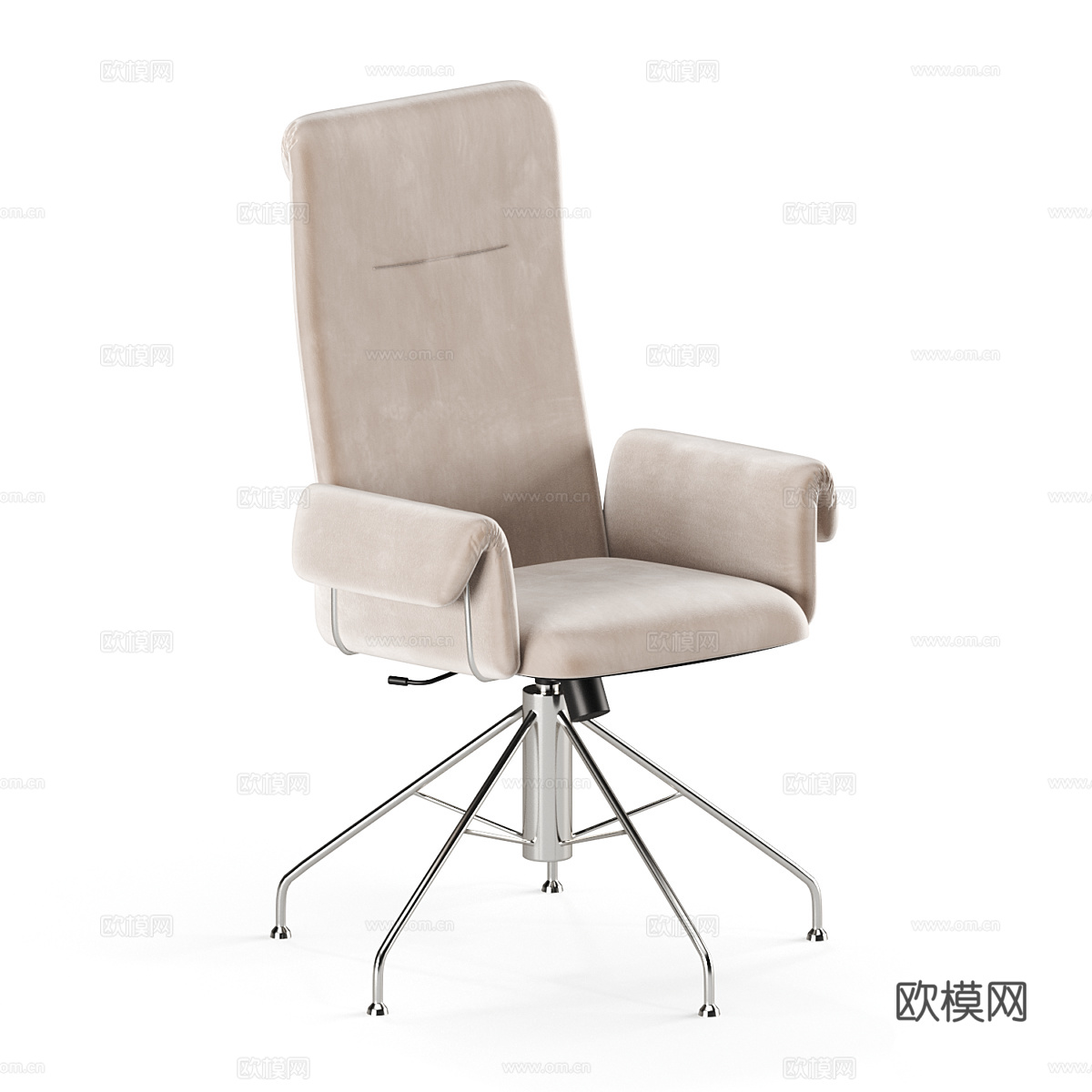 现代奶油风办公椅3d模型