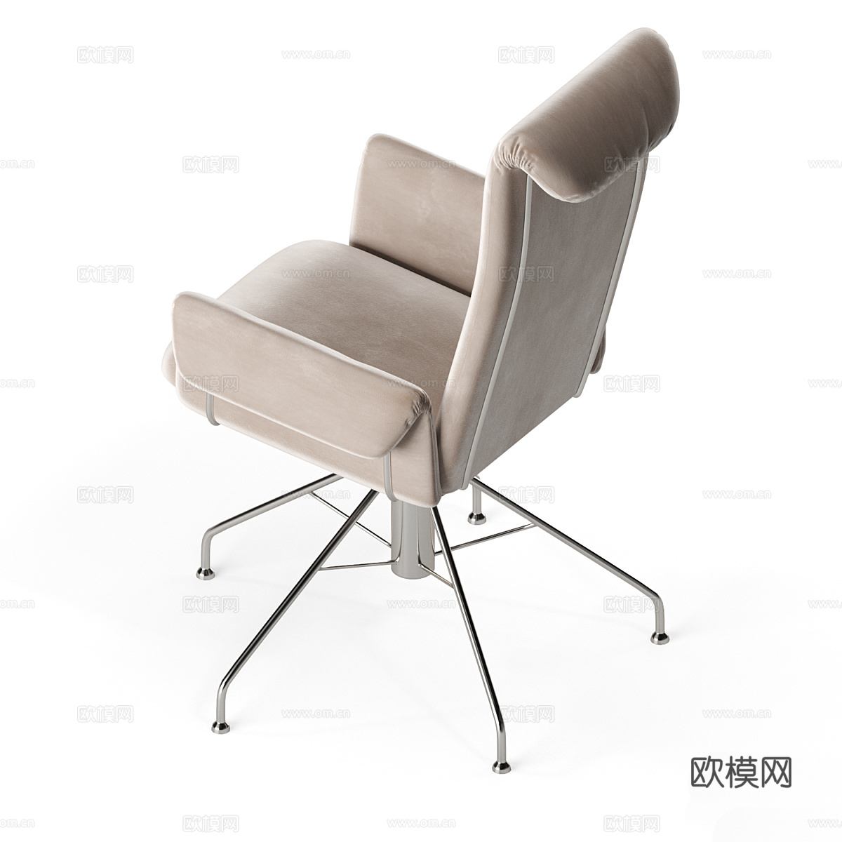 现代奶油风办公椅3d模型