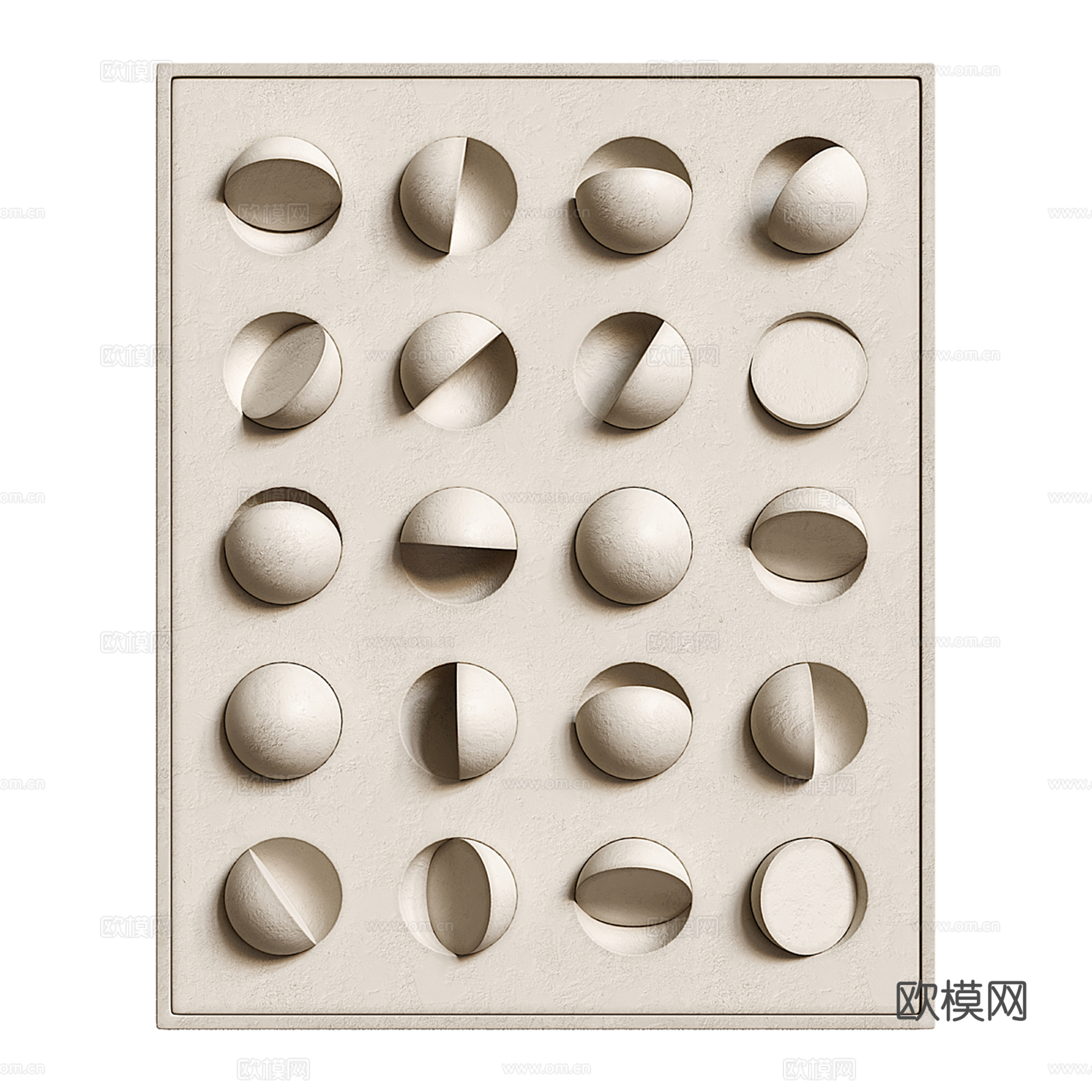 立体挂画su模型