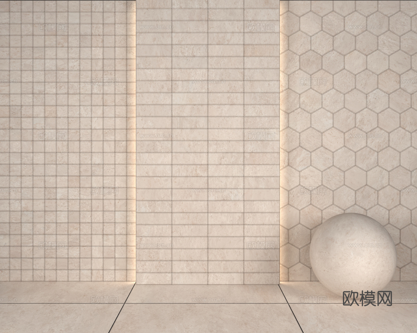 瓷砖马赛克 拼花瓷砖3d模型