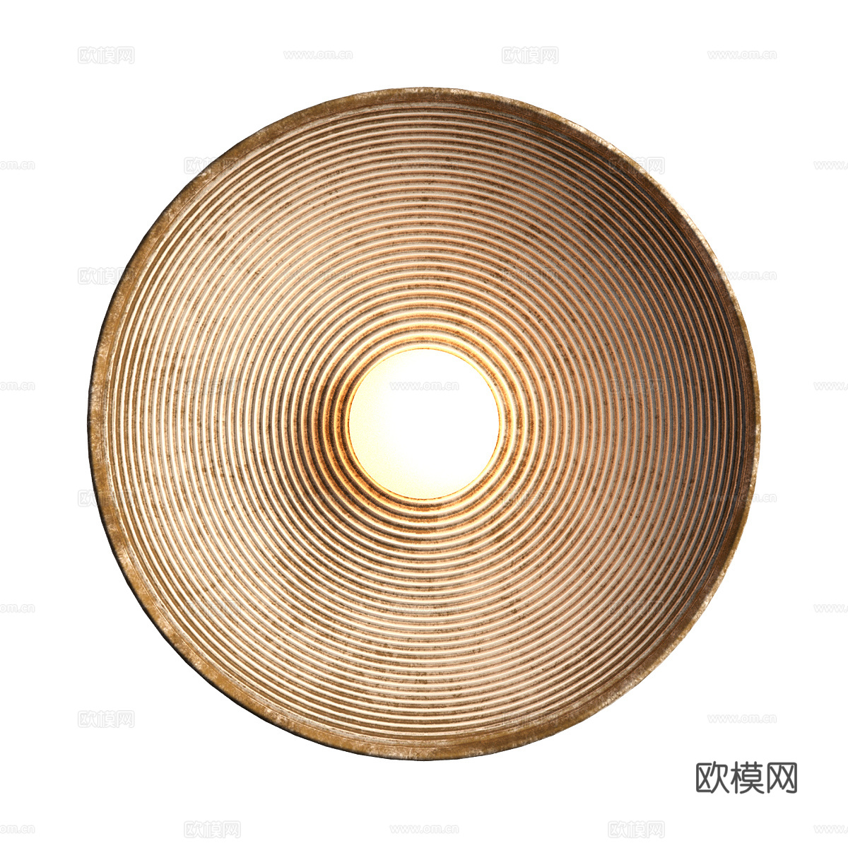 新中式侘寂圆盘装饰壁灯3d模型