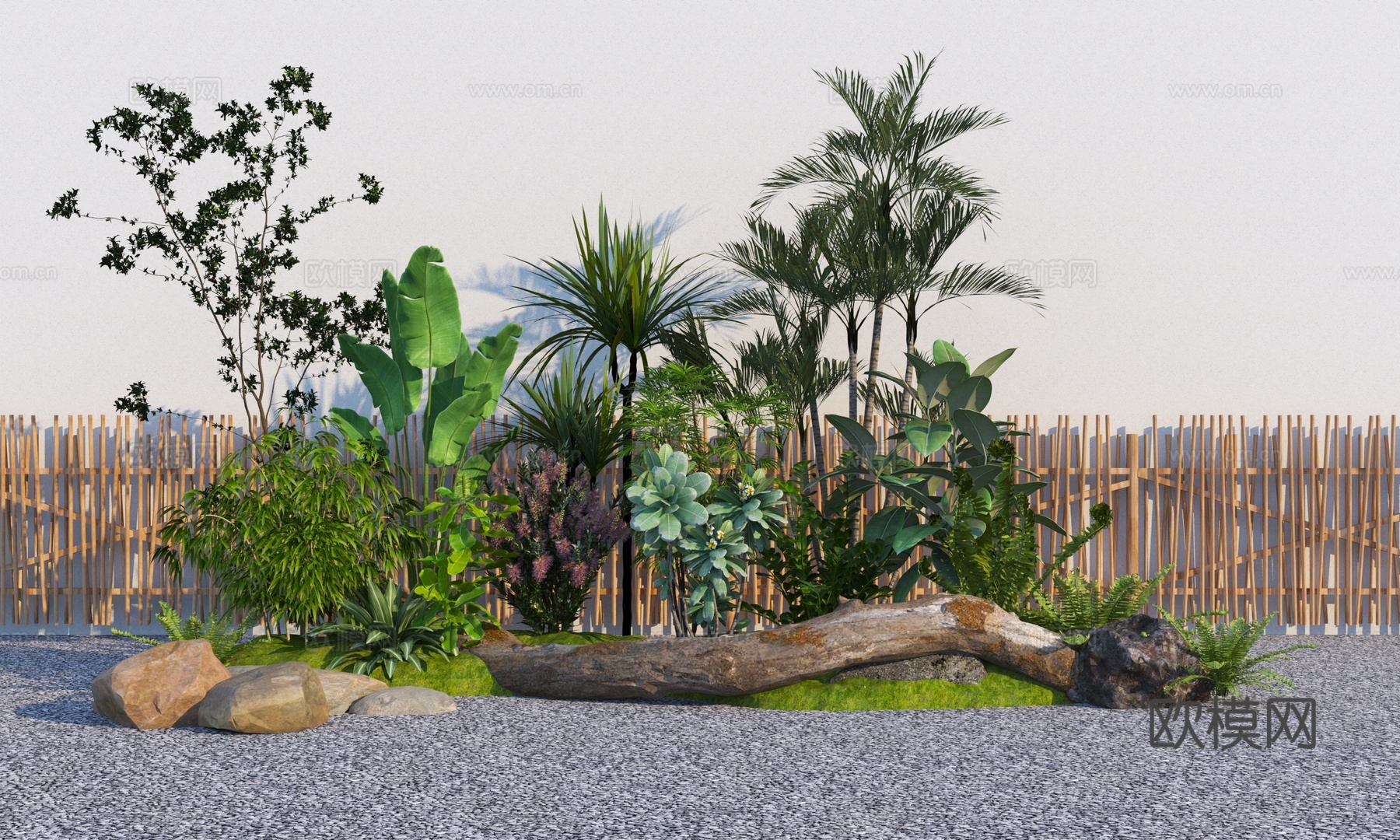 现代植物组合3d模型