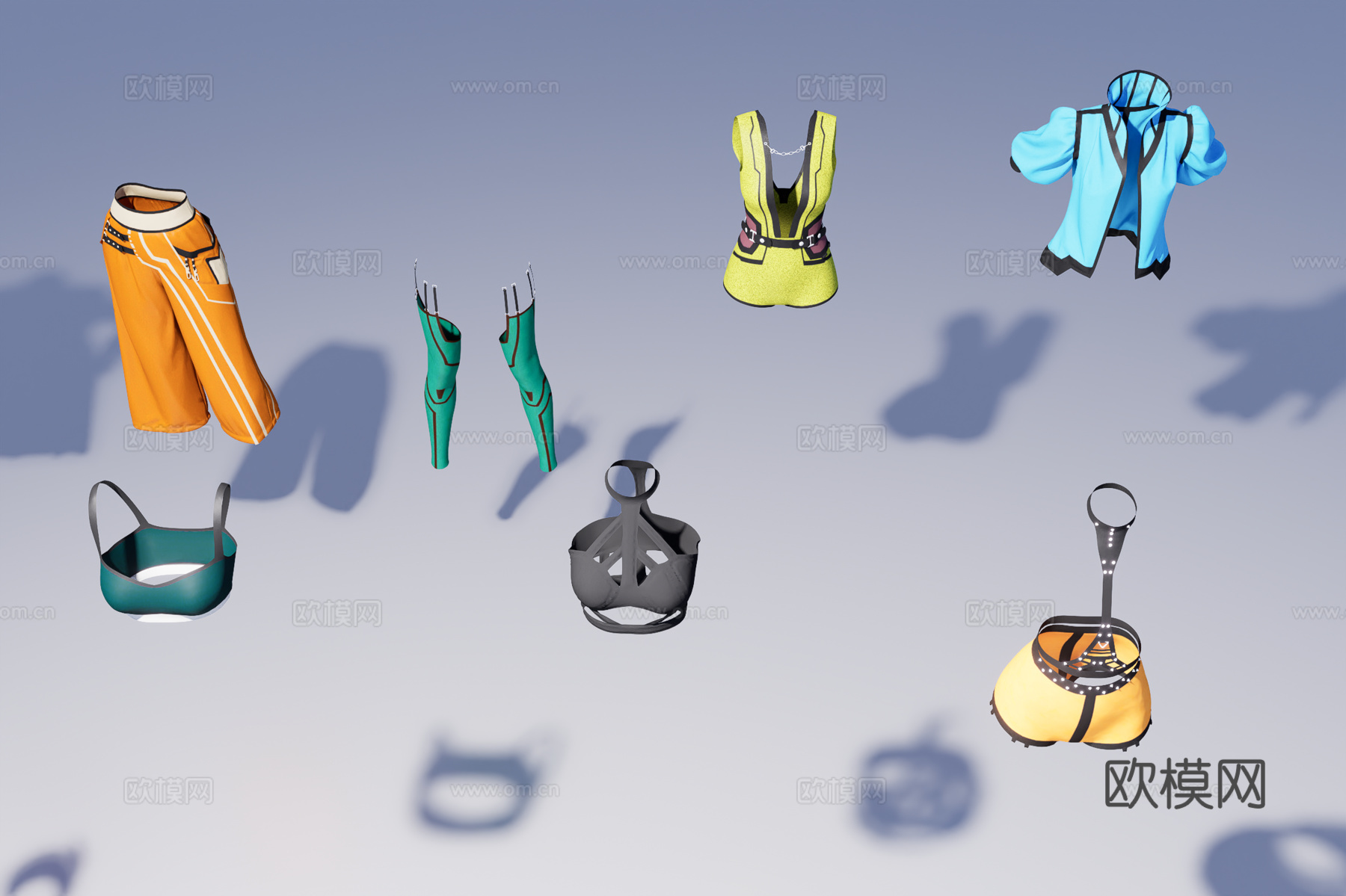 女性时尚服饰3d模型